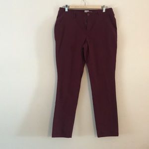 Burgundy stretch pants
